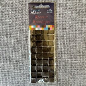 NWT Crystal Stickers Mosaic Shimmery Scrapbooking Gunmetal Acid Free